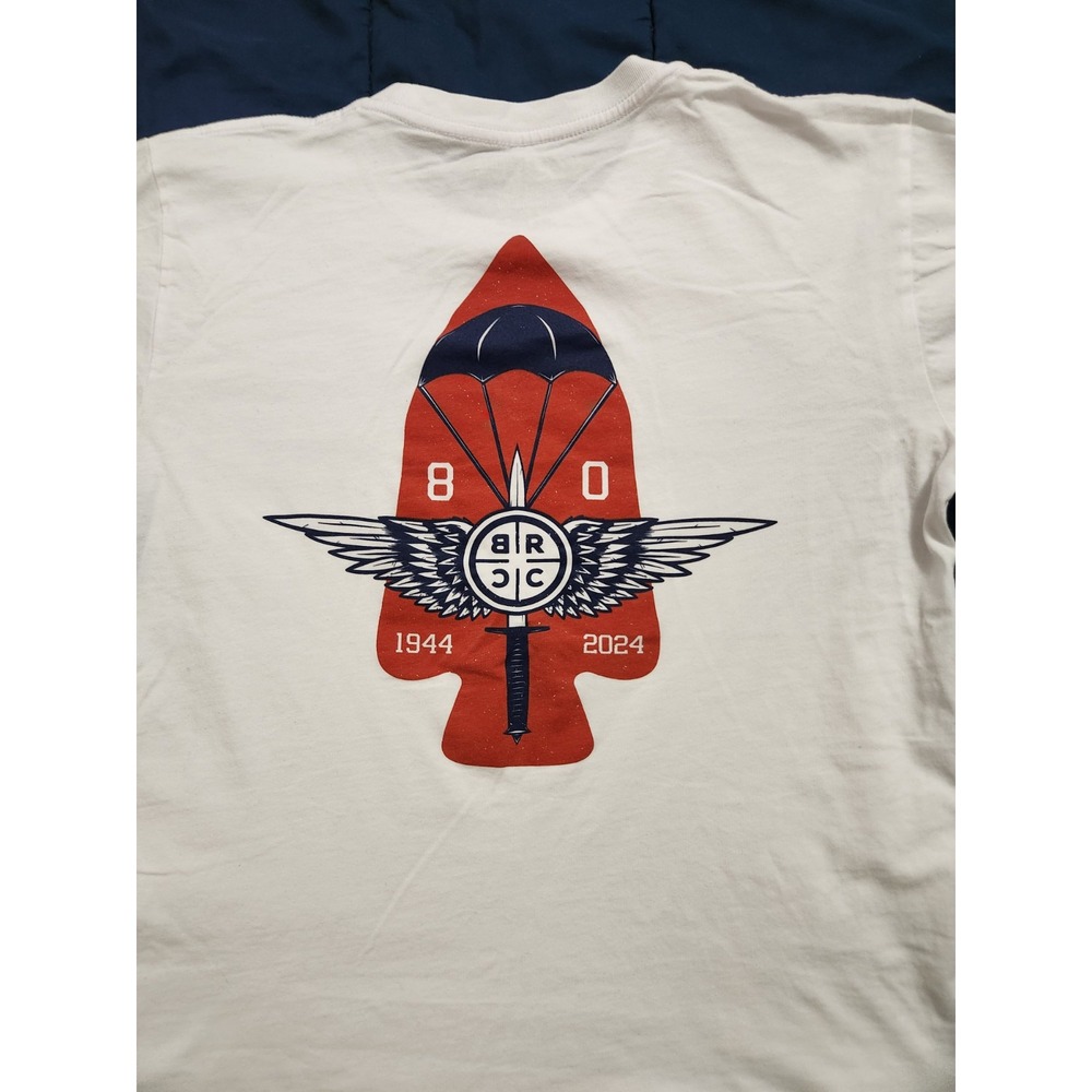 Black Rifle Coffee Company Shirt White D-Day Anniversary Exclusive Size Small